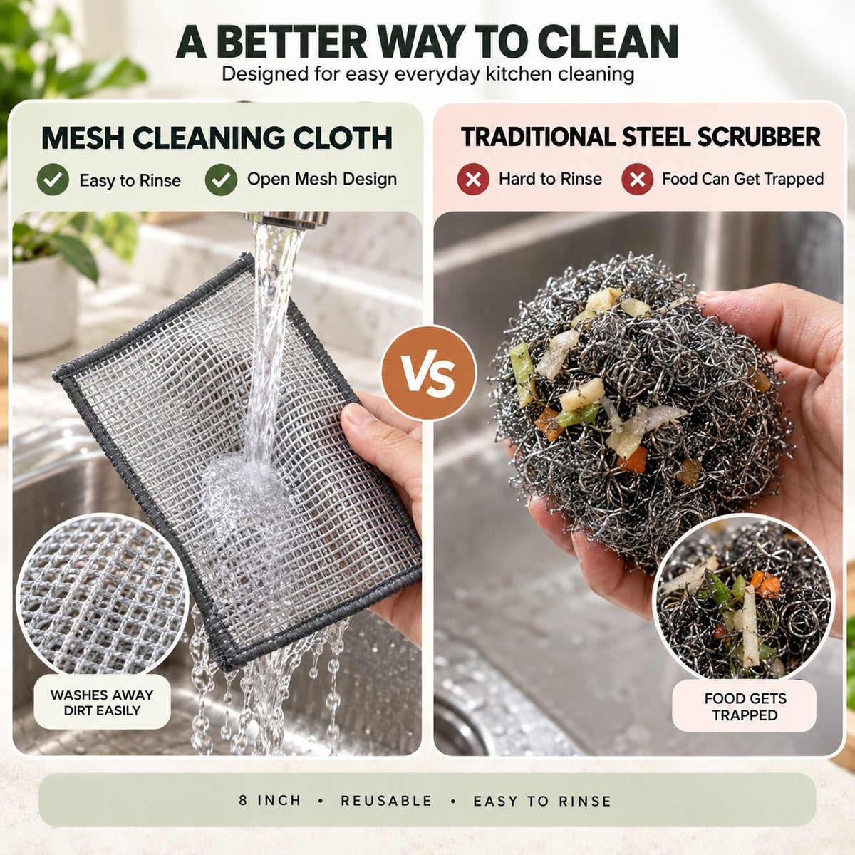 Swappy Two-Layer Non-Scratch Wire Cleaning Cloth – 10 Pcs