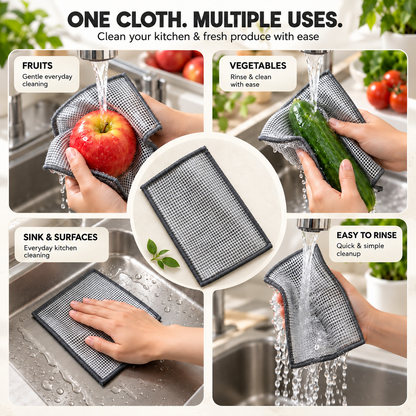 Swappy Two-Layer Non-Scratch Wire Cleaning Cloth – 10 Pcs