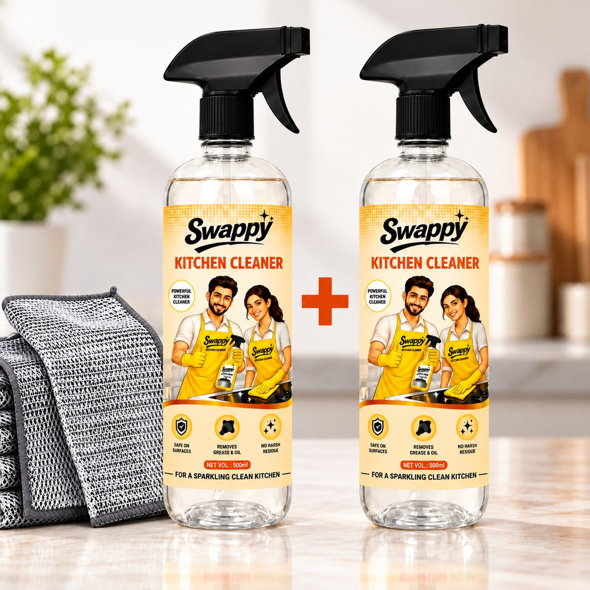 Swappy Kitchen Cleaner Spray – 500ml | Buy 1 Get 1 Free