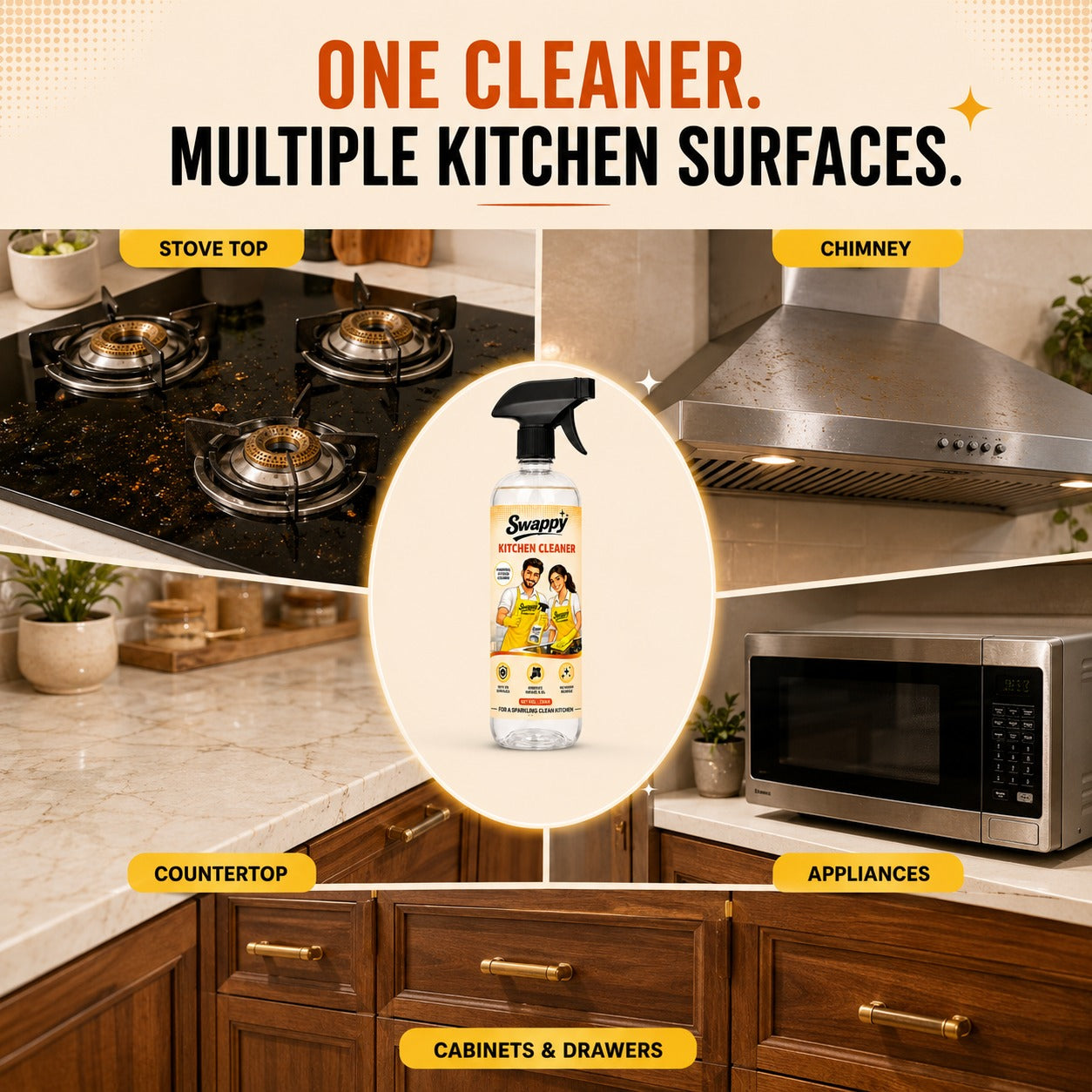 Swappy Kitchen Cleaner Spray – 500ml