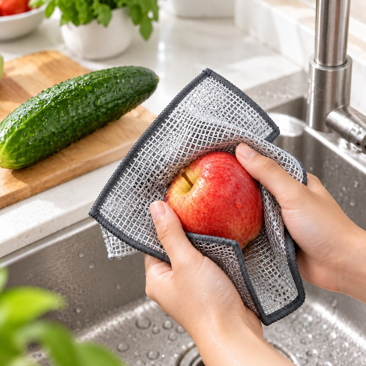 Swappy Two-Layer Non-Scratch Wire Cleaning Cloth – 10 Pcs